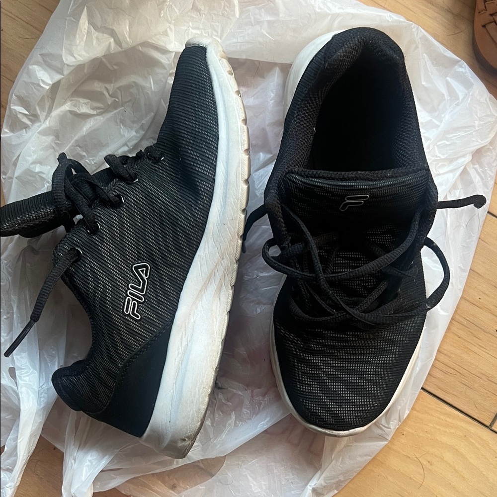 Fila zebra print Black and White Running Shoes